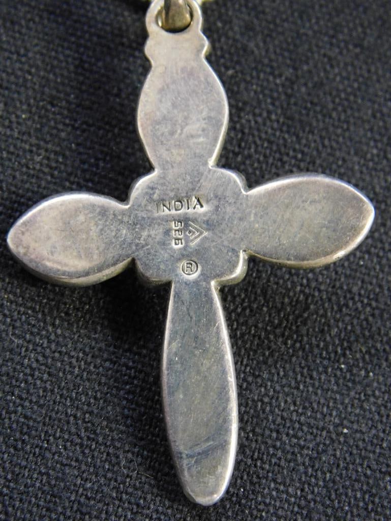 Sterling Silver - 18" Silpada Cross Necklace - 10.8 Grams TW - 6