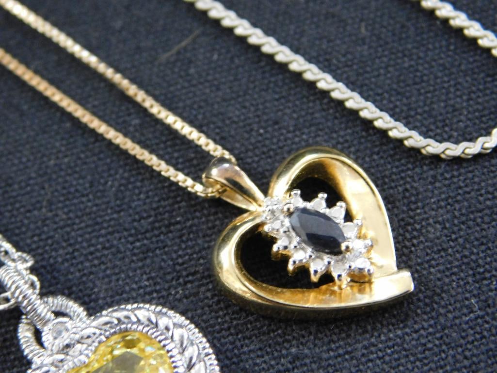 Sterling Silver - 3 Necklaces - 15"-17"- 18" - 19.8 Grams TW - 4