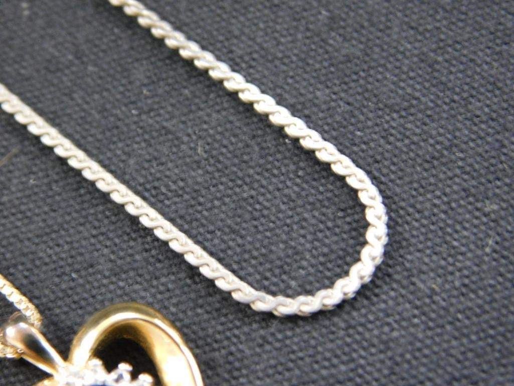Sterling Silver - 3 Necklaces - 15"-17"- 18" - 19.8 Grams TW - 5
