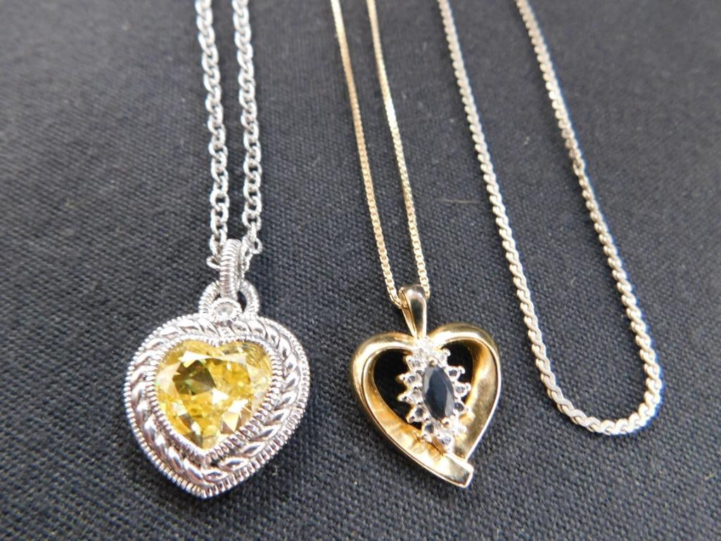 Sterling Silver - 3 Necklaces - 15"-17"- 18" - 19.8 Grams TW - 7