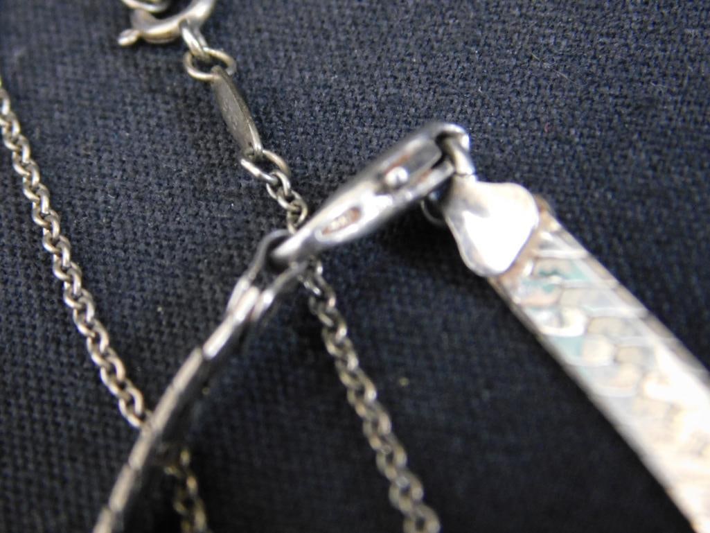 Sterling Silver - 2 Necklaces - 17.5" and 20" - 28.9 Grams - 5