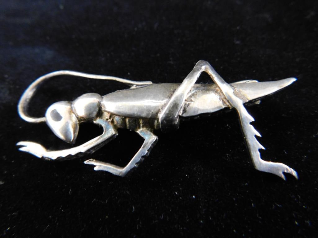 Sterling Silver - 2 Brooches and a Stick Pin - 17.5 Grams - 7