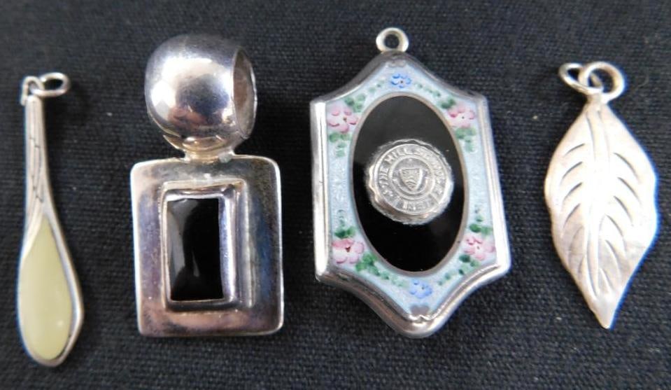 Sterling Silver - 4 Pendants - 23.0 Grams TW: See Photos For Condition and Details