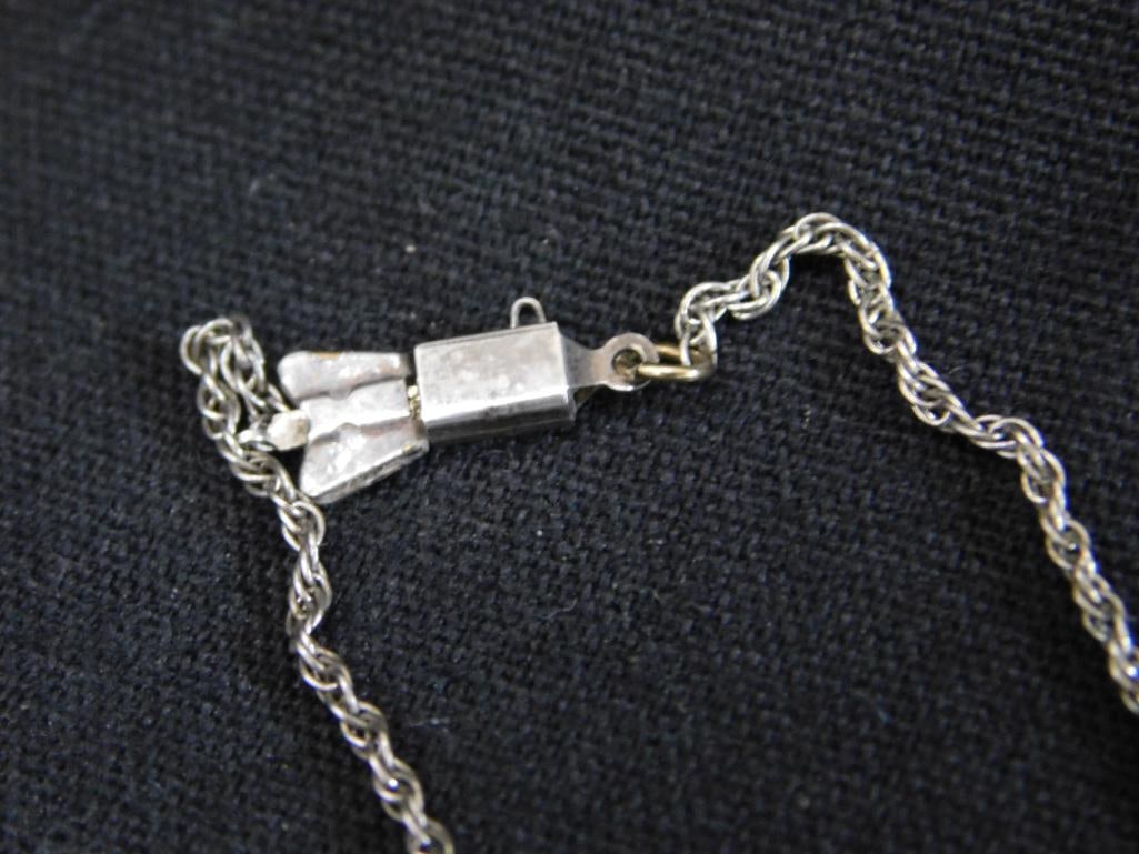 Sterling Silver - 24" necklace Beads are Not Silver - Childs Bangle - 12.73 Grams - 5