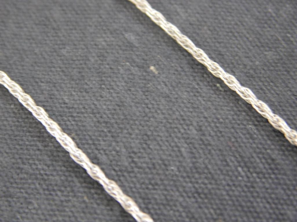 Sterling Silver - 24" necklace Beads are Not Silver - Childs Bangle - 12.73 Grams - 6