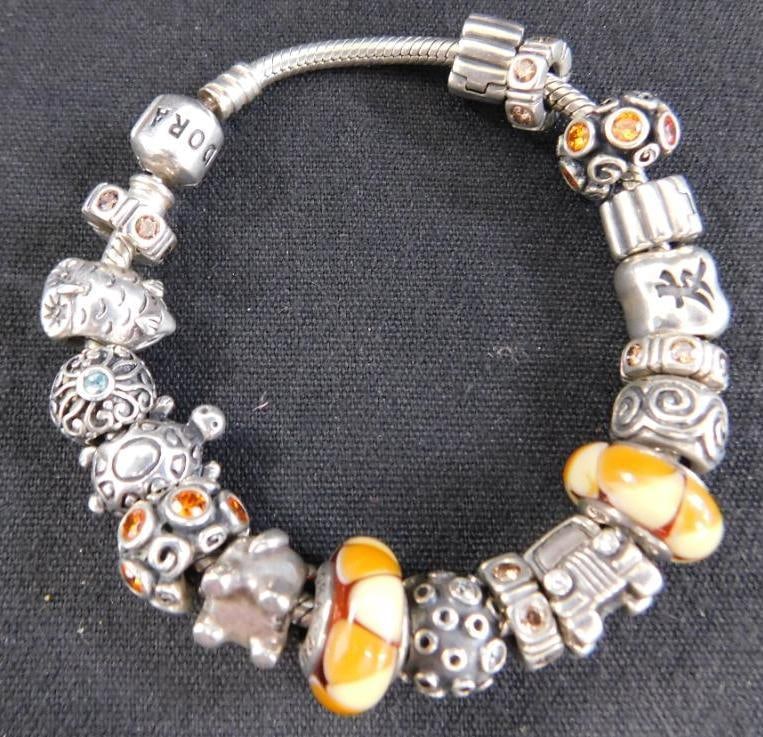 Sterling Silver - Bracelet - Pandora - 7" - 68.27 Grams TW: See Photos For Condition and Details
