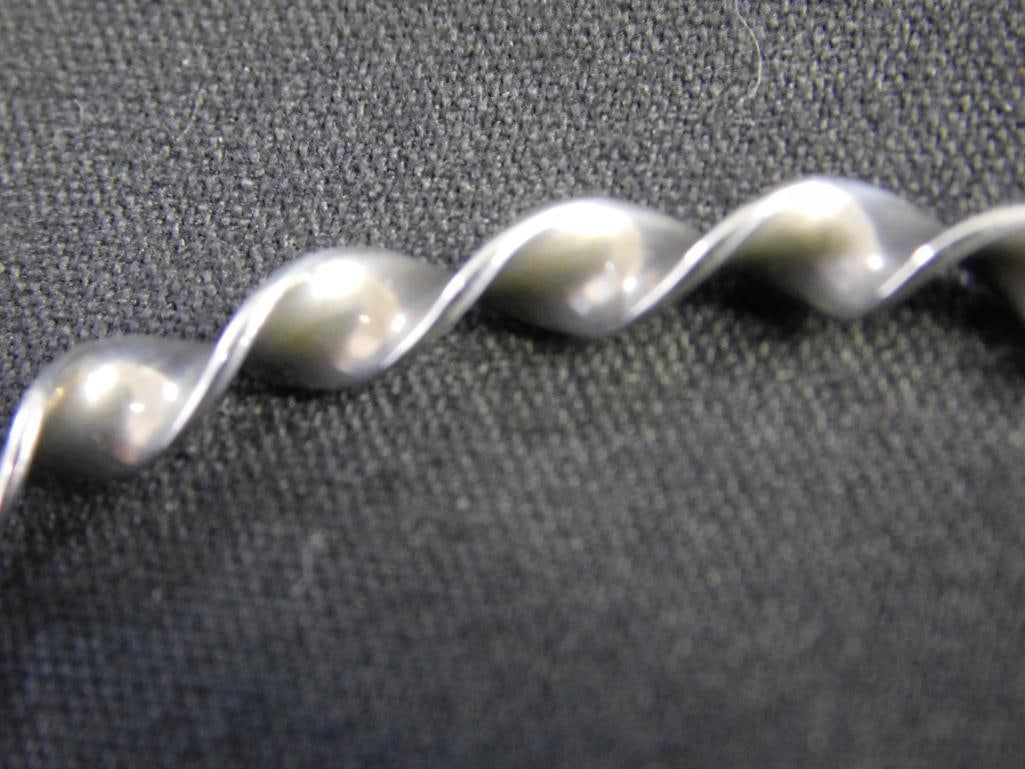 Sterling Silver - Bangle Bracelet - Twisted - 11.99 Grams - 4