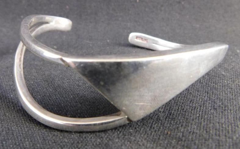 Sterling Silver - Cuff Bracelet - 21.9 Grams: See Photos For Condition and Details