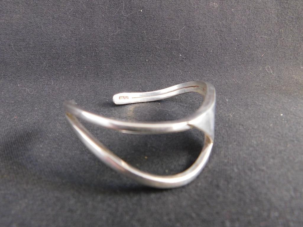 Sterling Silver - Cuff Bracelet - 21.9 Grams - 2