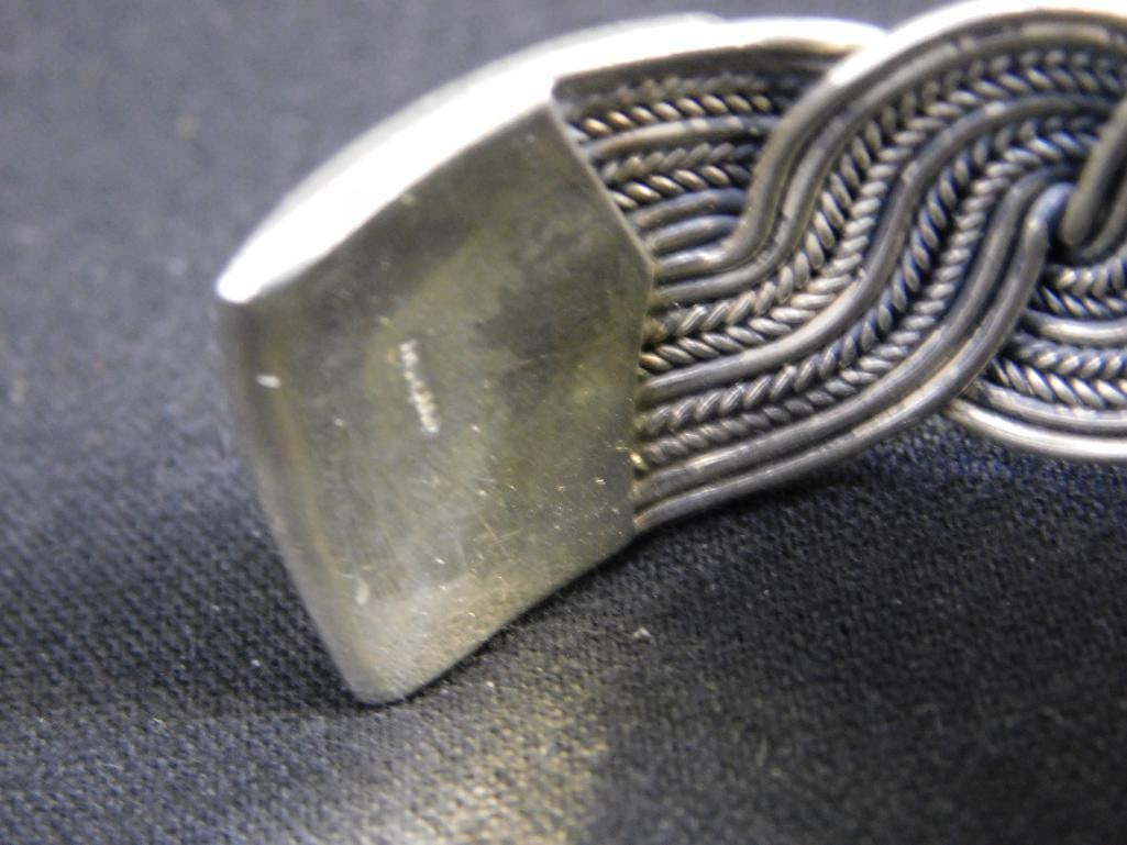 Sterling Silver - Cuff Bracelet - 52.1 Grams - 3