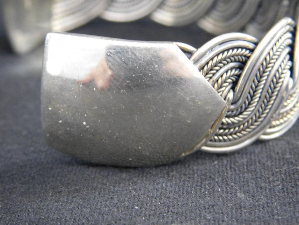 Sterling Silver - Cuff Bracelet - 52.1 Grams - 4