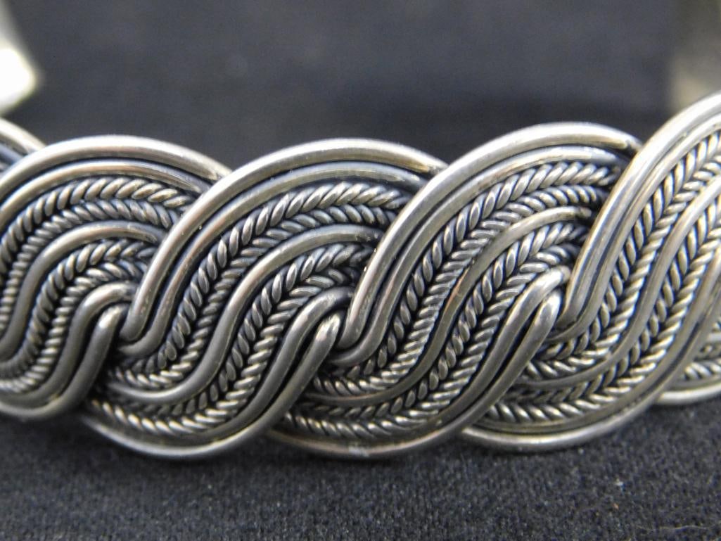 Sterling Silver - Cuff Bracelet - 52.1 Grams - 5