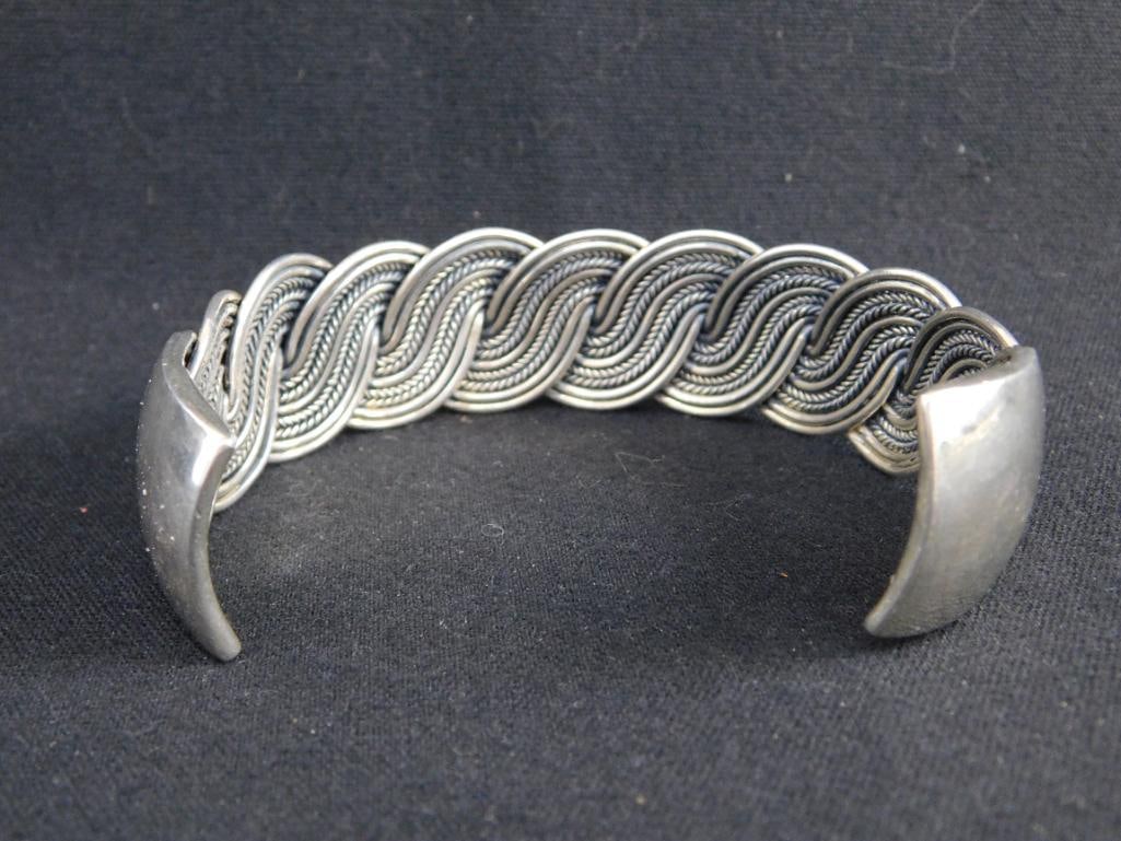 Sterling Silver - Cuff Bracelet - 52.1 Grams - 6