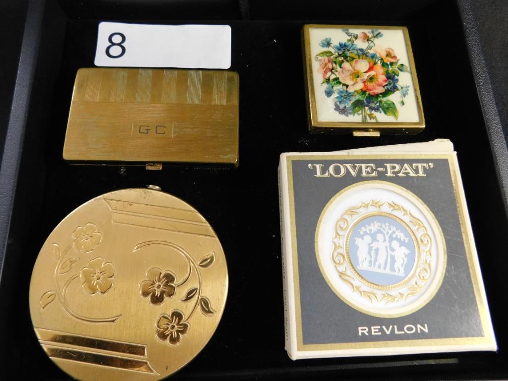 Tray Lot of 4 Vintage Compacts - 13