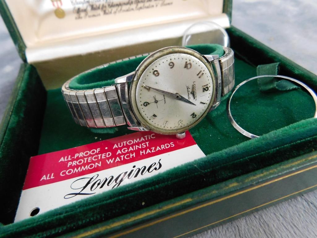 Longines Mens Wristwatch - Untested - Crystal Not Attached - Original Box - 9