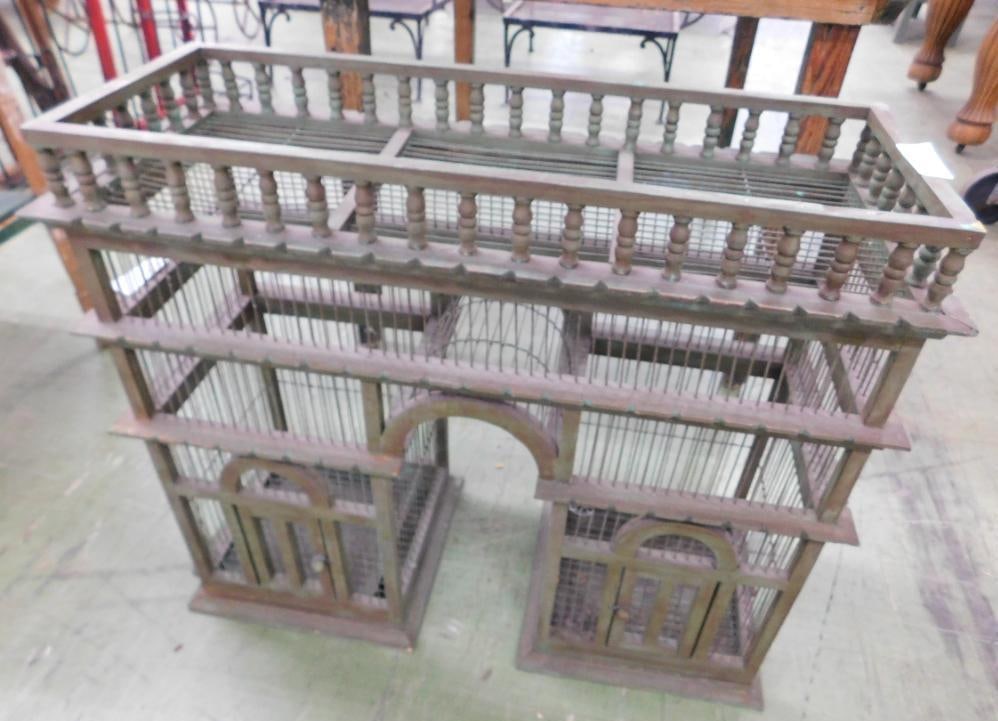 Modern Victorian Style Bird Cage - " Arc De Triomphe" - 24.5" x 29" x 12": See Photos For Condition and Details