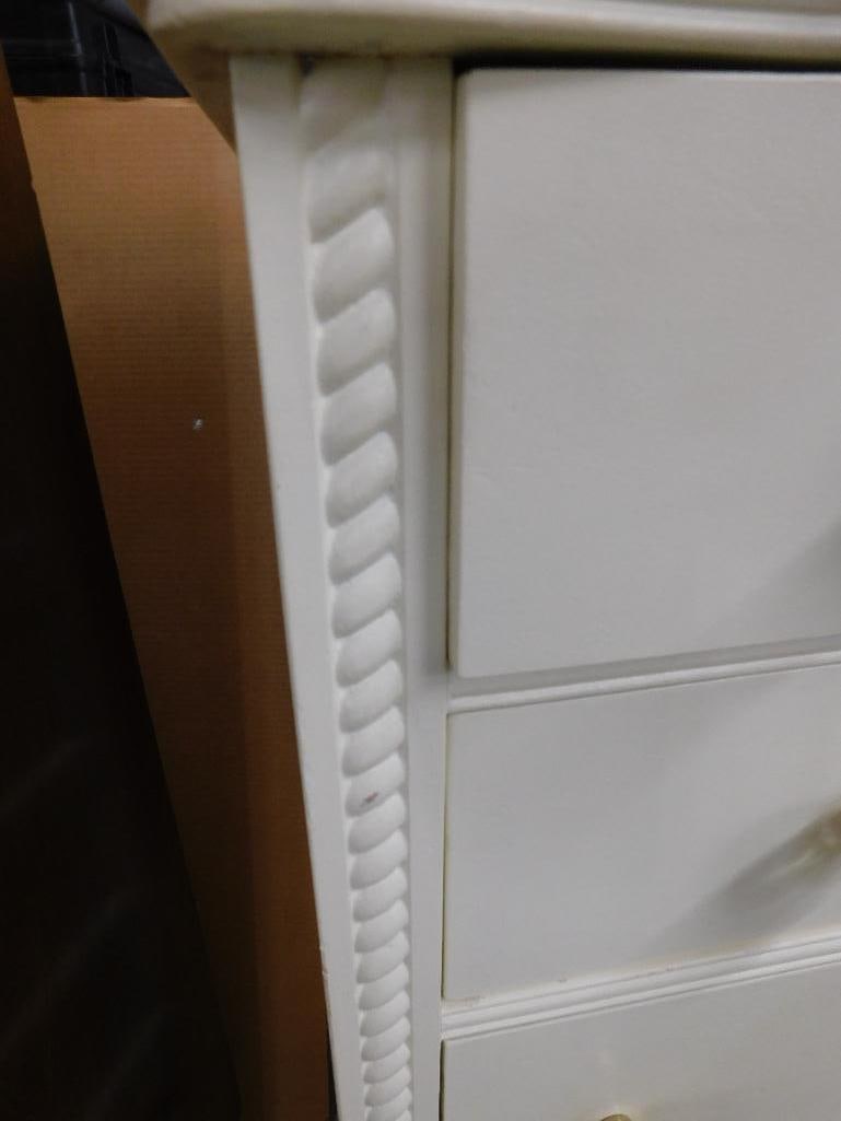 Painted Tall Dresser - 1 Door 5 Drawers - 48" x 33" x 20.5" - 12