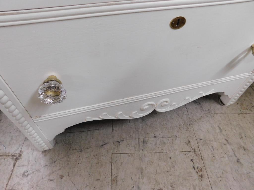 Painted Tall Dresser - 1 Door 5 Drawers - 48" x 33" x 20.5" - 13