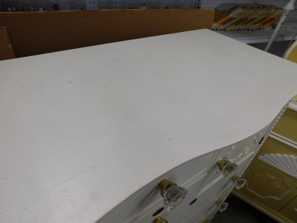 Painted Tall Dresser - 1 Door 5 Drawers - 48" x 33" x 20.5" - 2