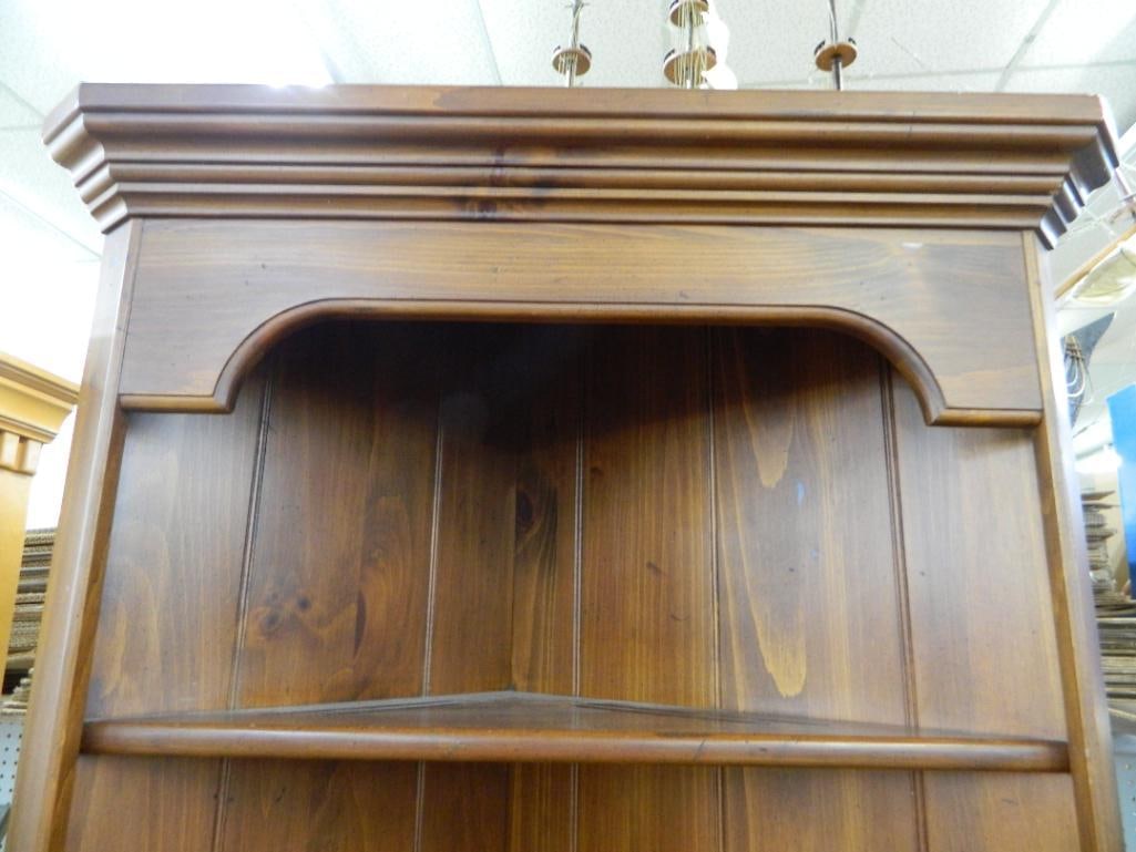 Corner Wood Book Shelf - 78" x 27" x 14" - 2