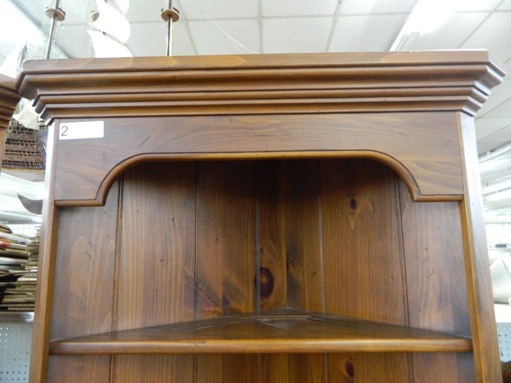 Corner Wood Book Shelf - 78" x 27" x 14" - 2