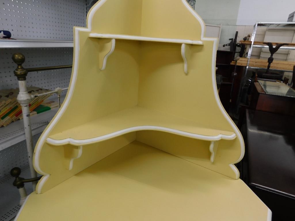 Painted Corner Cabinet - 1 Drawer 2 Doors - 78" x 36" x 26" - 3
