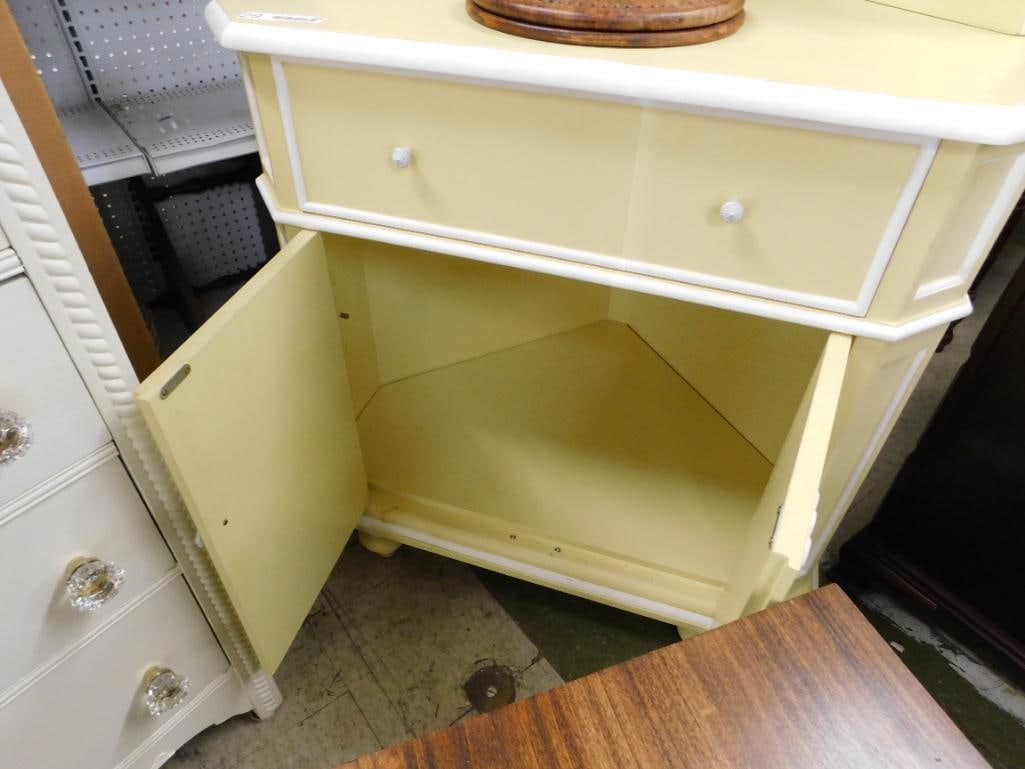Painted Corner Cabinet - 1 Drawer 2 Doors - 78" x 36" x 26" - 6
