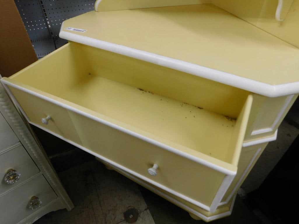 Painted Corner Cabinet - 1 Drawer 2 Doors - 78" x 36" x 26" - 7