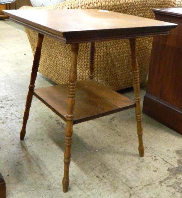 Square Oak Occasional Table - 29" x 24" x 24": See Photos For Condition and Details