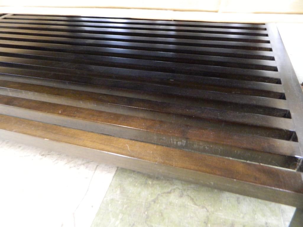 Leather Upholstered Ottoman / Coffee Table - 18" x 50" x 50" - 3