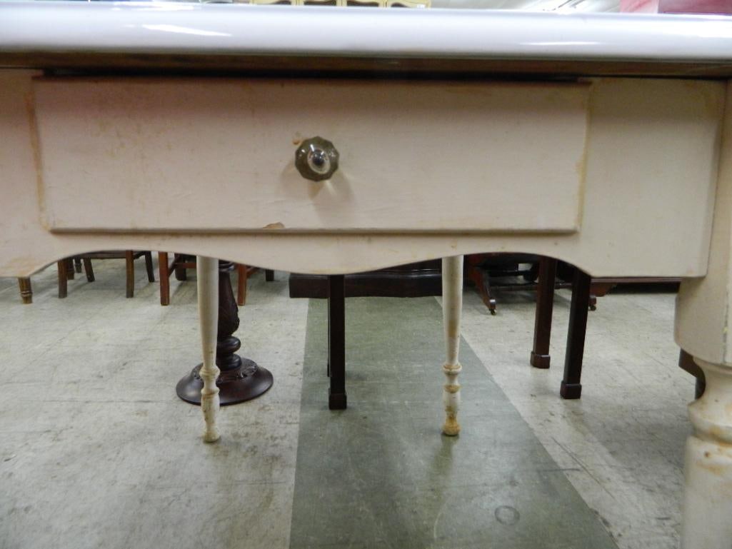 Mutschle Enameled Top Drop Side Kitchen Table with 1 Drawer - 31" x 45" x 40" - 3