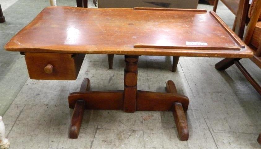 Cushman Maple Coffee Table with 1 Drawer - 16" x 30" x 18": See Photos For Condition and Details