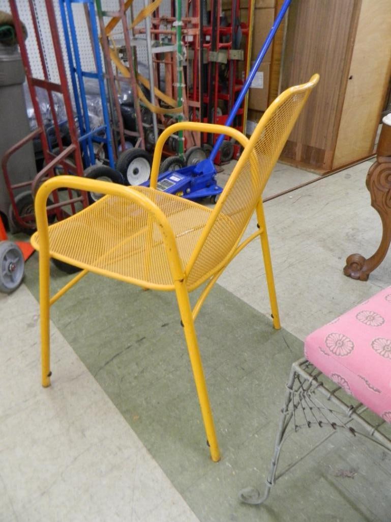 MCM Metal Mesh Arm Chair - 32.5" x 20" x 22" - 3