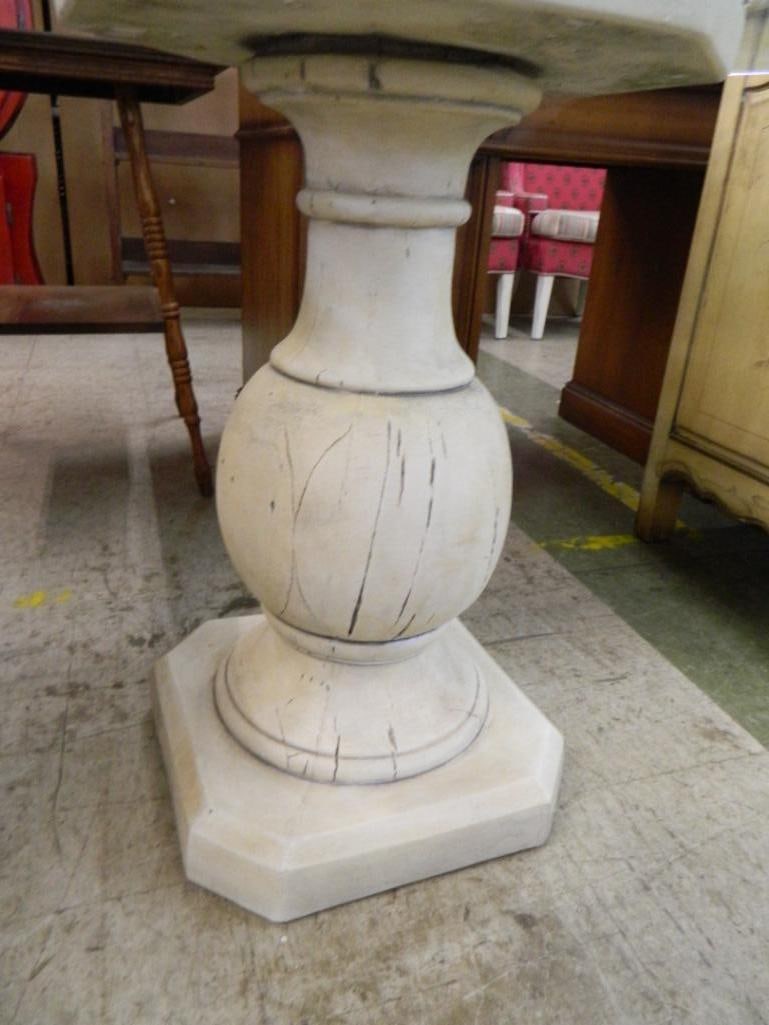 Resin Base Glass Top Table - 29" x 36" - 2