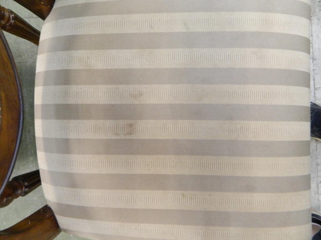 4 Shield Back Dining Chairs - 2 Arm 2 Side - Each 41" x 23.5" x 21" - 5