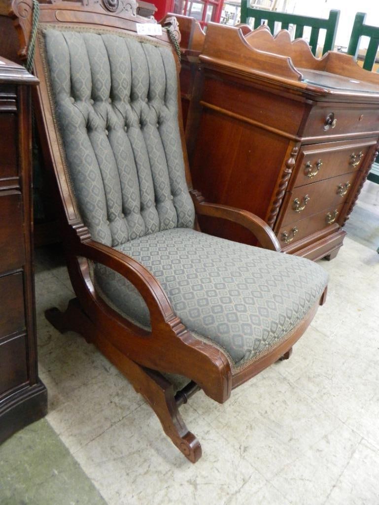 Victorian Eastlake Rocker - 36.5" x 20" x 27" - 3