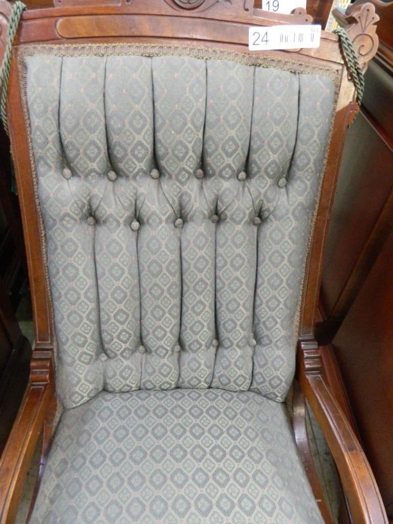 Victorian Eastlake Rocker - 36.5" x 20" x 27" - 4