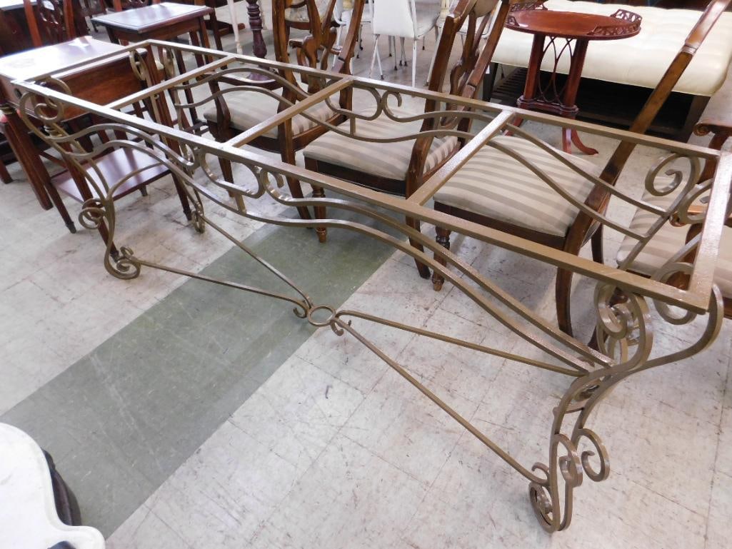 Wrought Iron Sofa / Foyer Table Base - 32" x 72" x 20" - 10