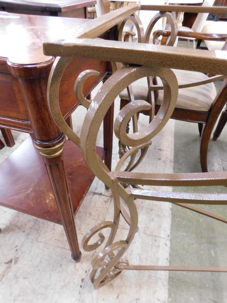 Wrought Iron Sofa / Foyer Table Base - 32" x 72" x 20" - 3