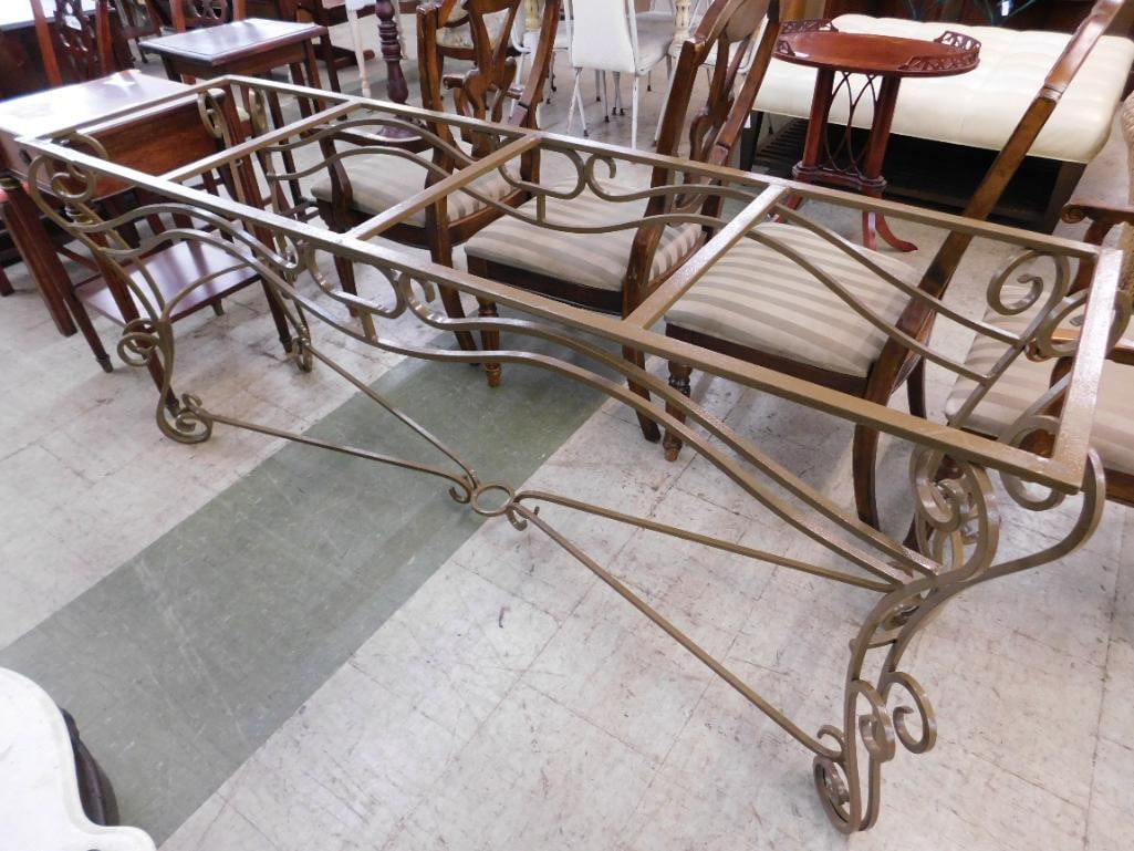 Wrought Iron Sofa / Foyer Table Base - 32" x 72" x 20" - 9