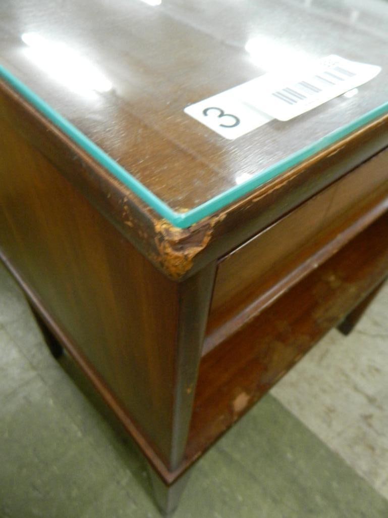Pair of White Furniture Co. MCM Mid Century 1 Drawer Night Stands - Each 26" x 21" x 15" - 4