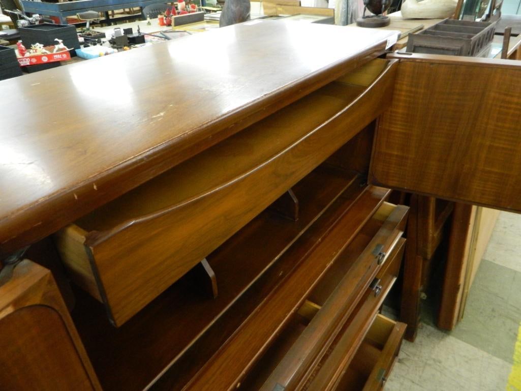White Furniture Co. MCM Mid Century 2 Piece Gentlemans Chest - 4 Drawers - 50" x 40" x 19" - 3