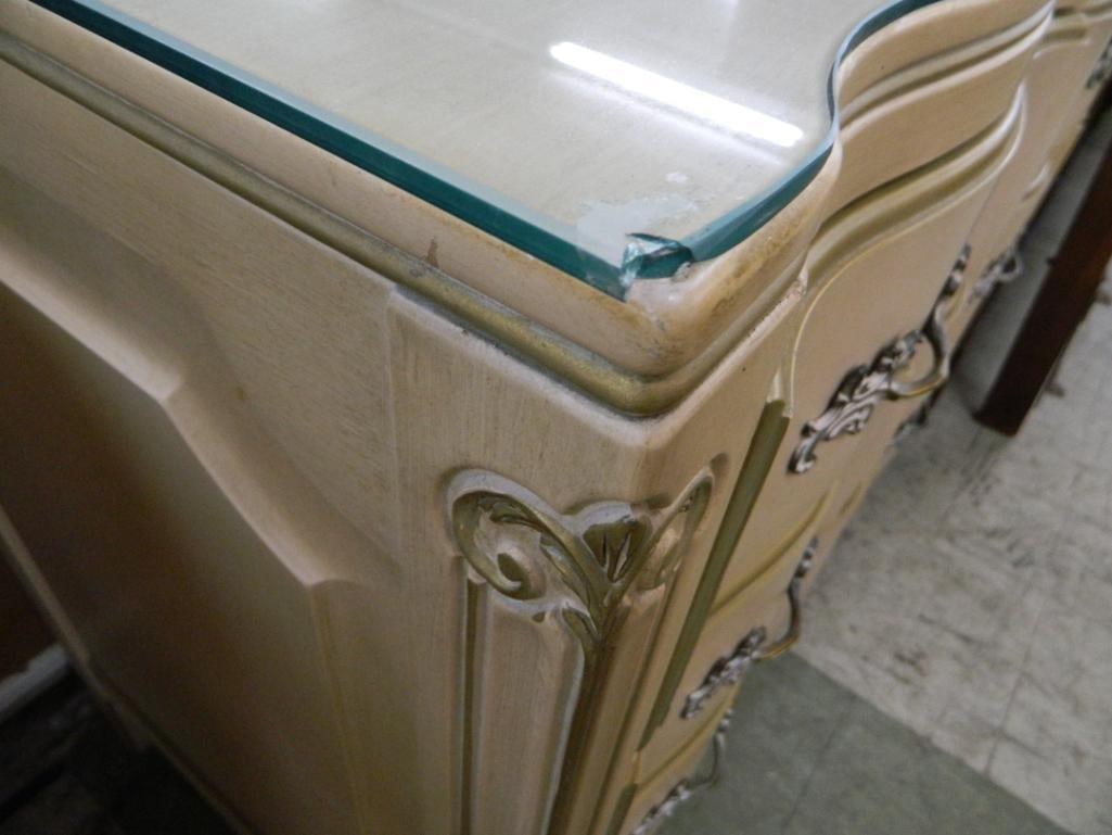 Dixon Furniture - Orleans Collection - 3 Drawer Dresser - Glass Top - 33" x 36" x 20" - 4
