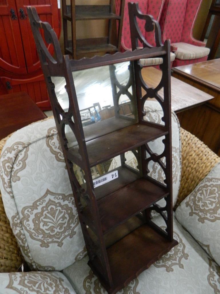 What Not Shelf - Mirror - Wall Hung - 31" x 10.5" x 5.5" - 8