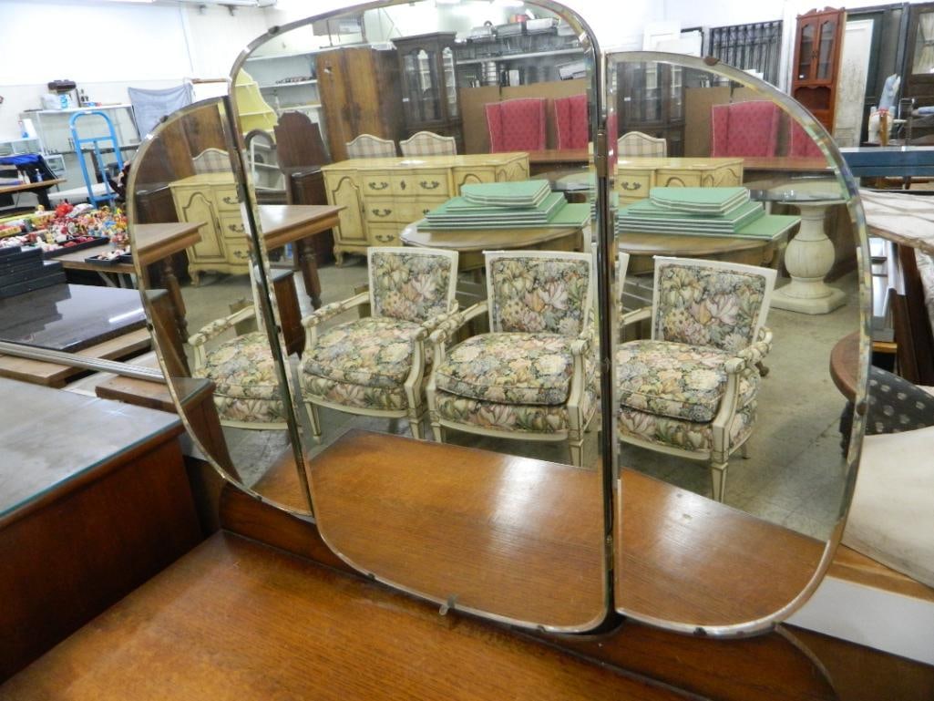 3 Drawer Dresser with Bat Wing Mirror - 61" x 39" x 18" - 2