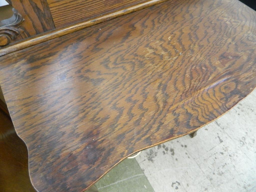 1 Drawer Oak Vanity with Mirror - 63.5" x 32" x 18" - 3