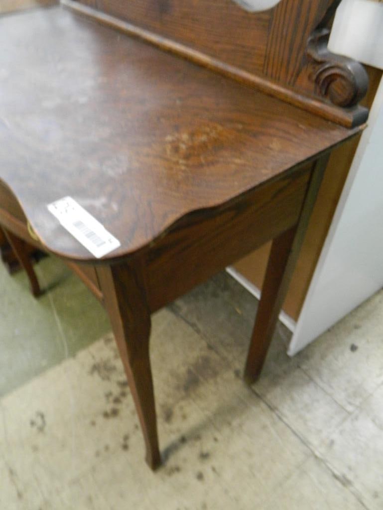 1 Drawer Oak Vanity with Mirror - 63.5" x 32" x 18" - 7