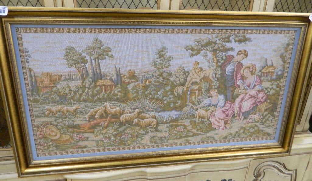 Framed Tapestry - 24" x 44": See Photos For Condition and Details