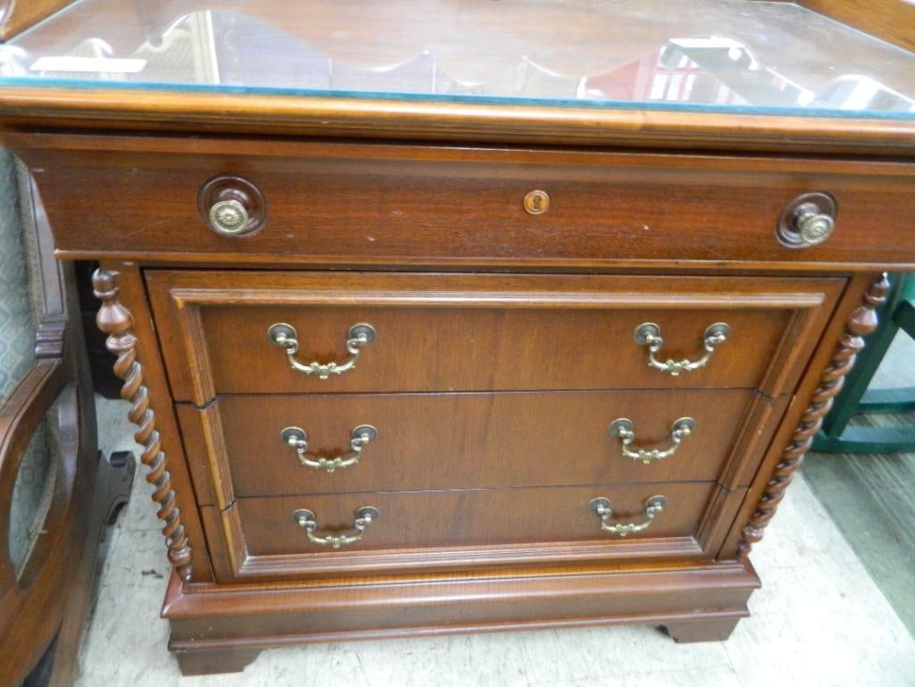 Lexington 4 Drawer Oversized Nightstand with Gallery - 36" x 34" x 18" - 5