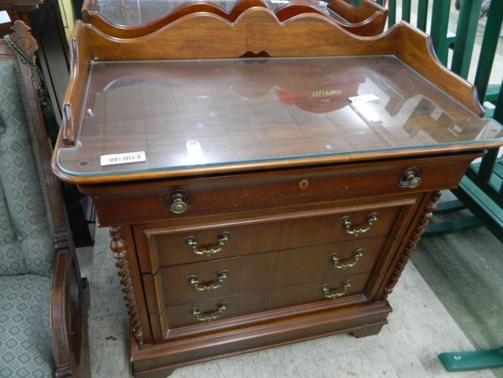 Lexington 4 Drawer Oversized Nightstand with Gallery - 36" x 34" x 18" - 8